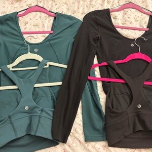 3 Lululemon Align Long Sleeve Shirt and  3 Sports Bra Size 2.
